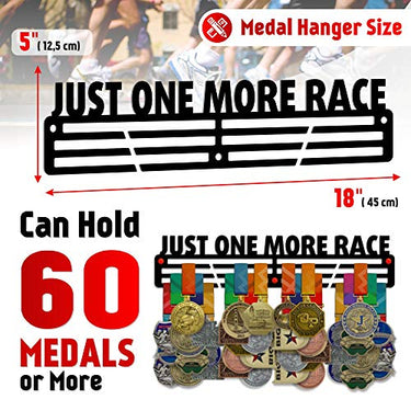 Just One More Race — Medal Display Rack - Metallic Art